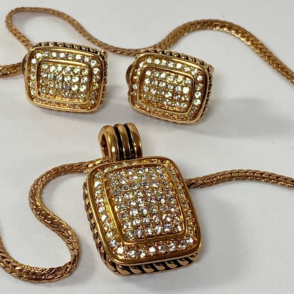 Vintage Park Lane Necklace and Pierced Earrings